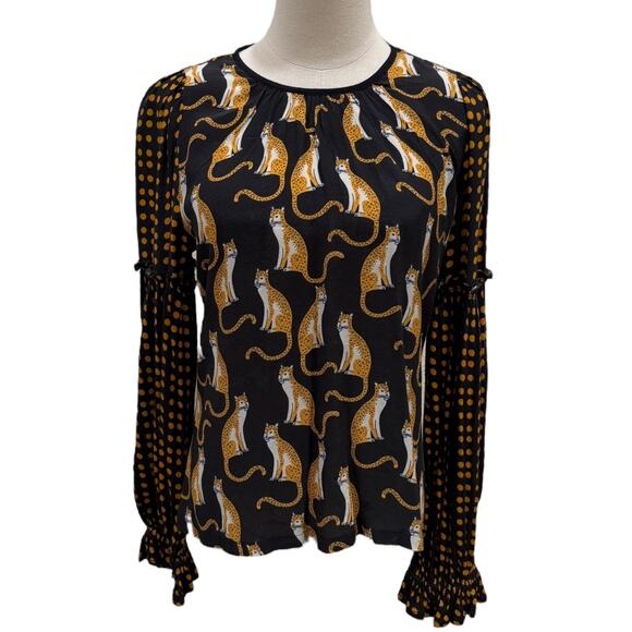 Anthropologie Bl-nk Brienz Leopard Blouse - Picture 3 of 9